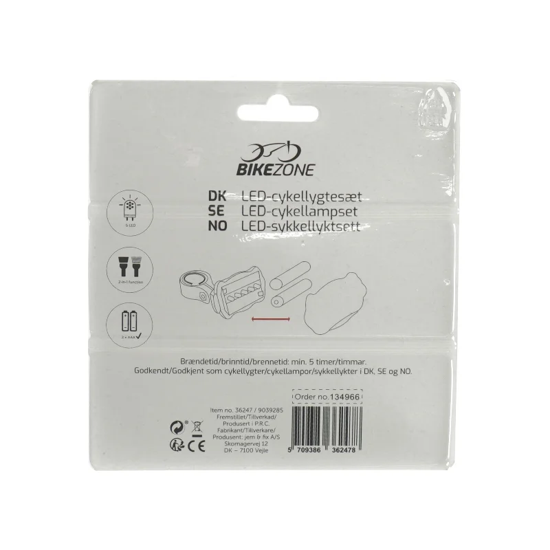 LED cykellygte sæt fra Bikezone