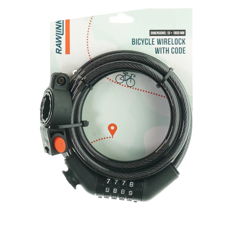 Cykel lås med kode fra Rawlink (str. 180 cm)