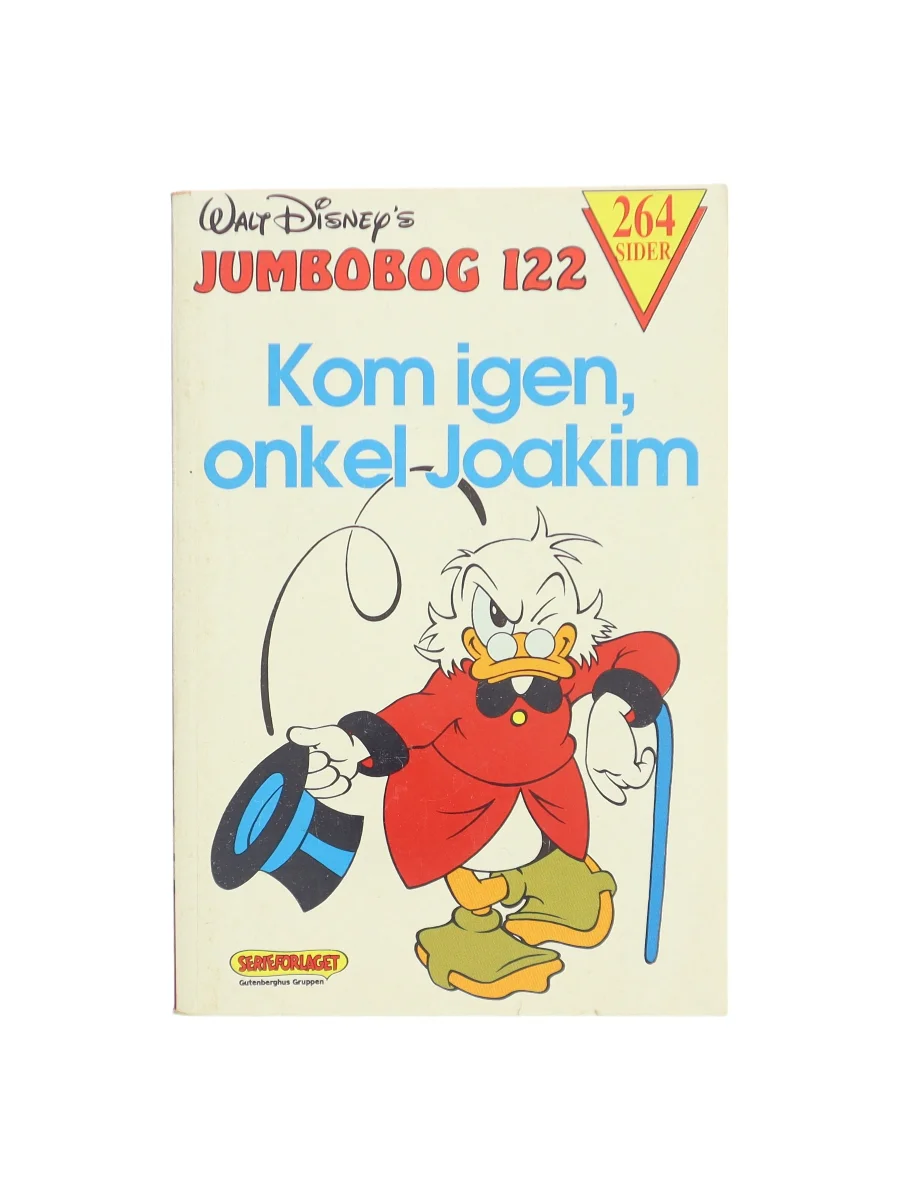 Forsiden af Walt Disney's Jumbobog 122, Kom igen, onkel Joakim fra Serieforlaget, Gutenberghus Gruppen