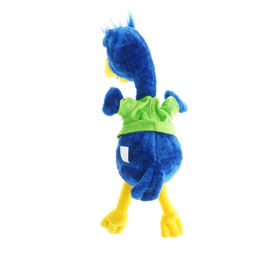 Stort blåt plysdyr emu (str. 52 x 15 cm)