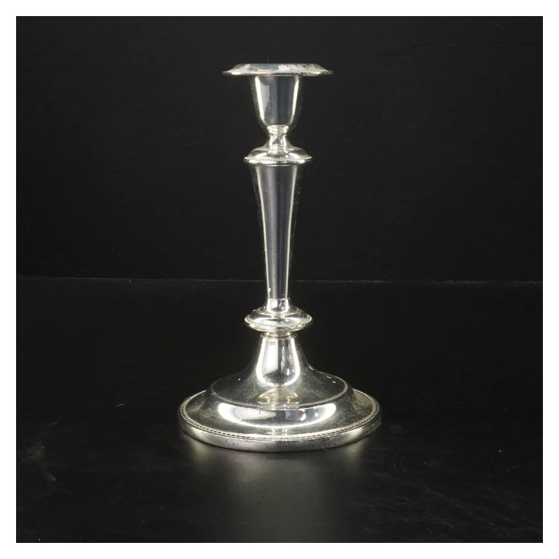 Sølv lysestage (str. 19 cm)