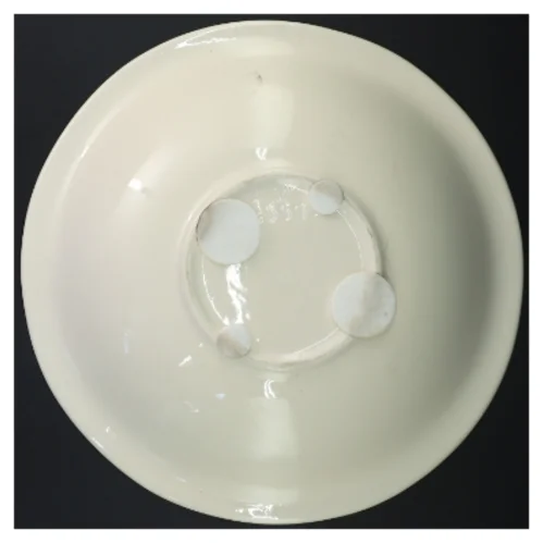 Fajance fad med blomster (str. Ø 31,5 cm)