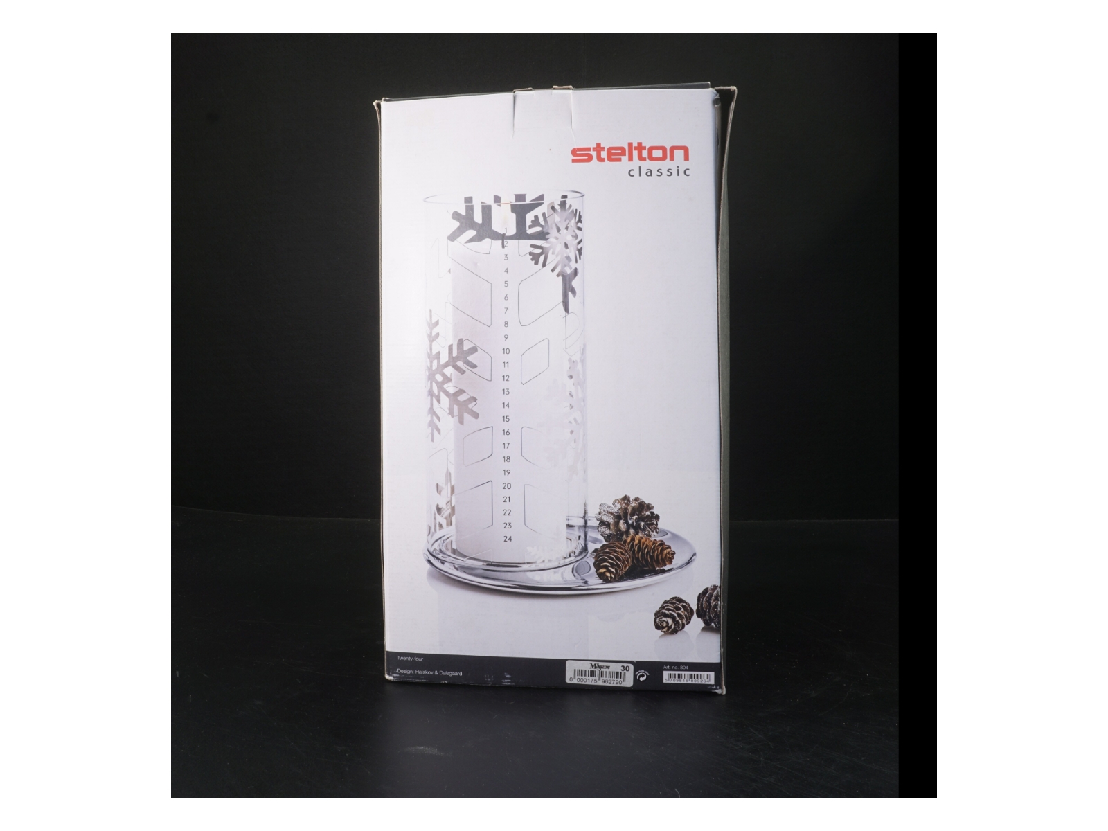 Adventskalender lysestage fra Stelton (str. Ø. 17 cm. og. ø. 10 cm. længde. 23 cm)