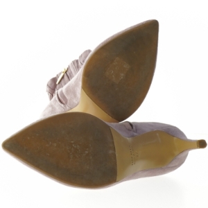 Lyserød ruskindsstøvletter med hæl fra Roccamore (str. 39 )