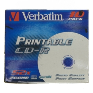 Verbatim 10-pakke Printable CD-R fra Verbatim