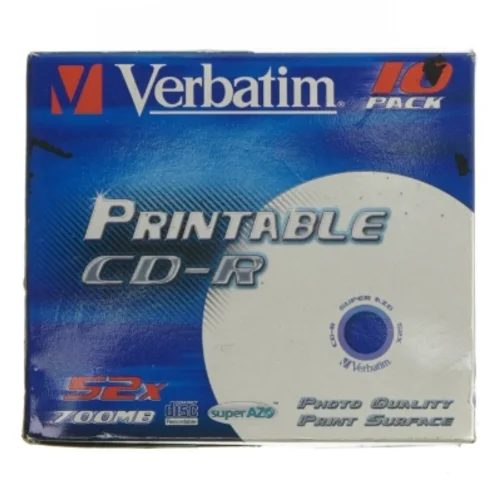 Verbatim 10-pakke Printable CD-R fra Verbatim