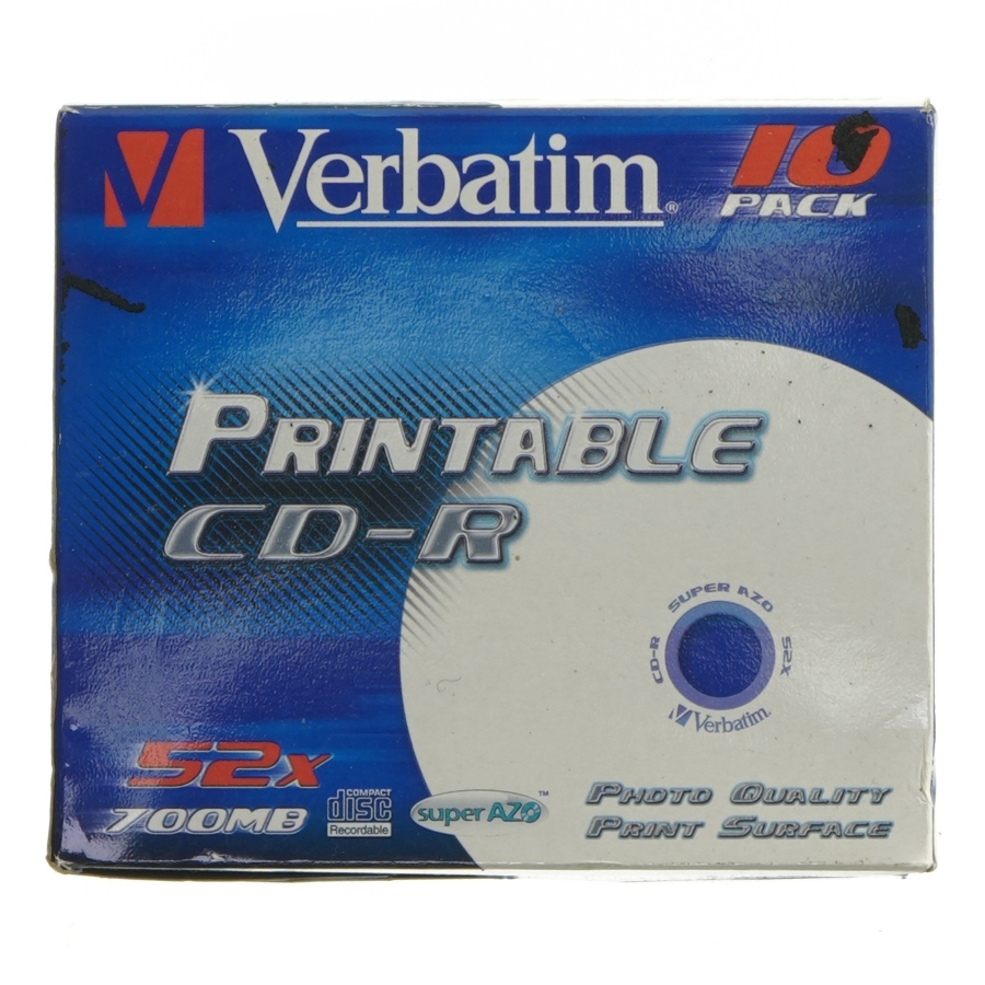 Verbatim 10-pakke Printable CD-R fra Verbatim
