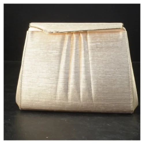 Elegant aftentaske med guldfinish (str. 14,5x20x4,5 cm)