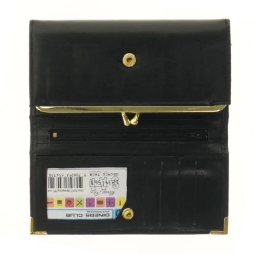 Sort clutch taske med gulddetaljer (str. 18x10 cm)