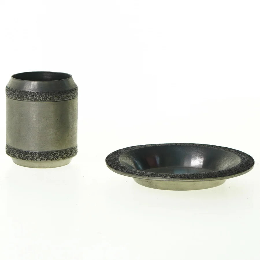 Metal skåle fra Peweter (str. 10 cm 6 x 5 cm)