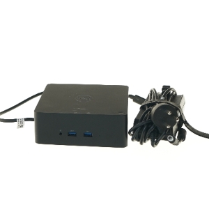 Dell dockingstation med strømkabel fra Dell (str. 14,5x14,5 cm)