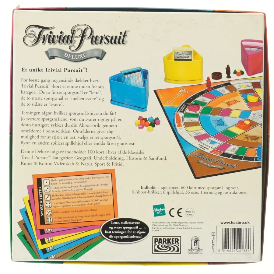 Trivial Pursuit Deluxe brætspil fra Hasbro (str. 27x27 cm)