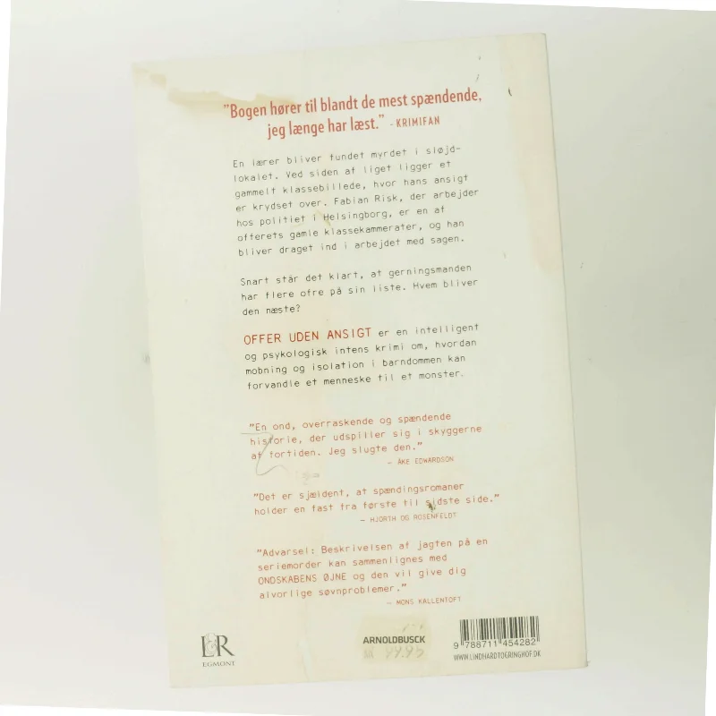 Offer uden ansigt af Stefan Ahnhem (Bog)