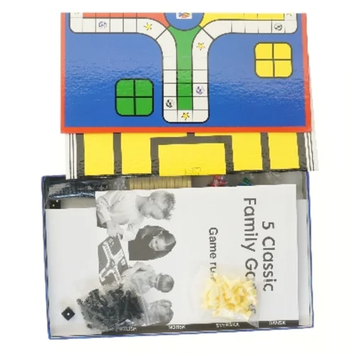 5 klassiske spil i en æske fra Top Game (str. 39,5x24 cm)