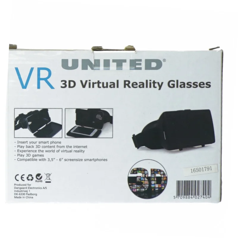 VR 3D virtual reality class fra United (str. 16 x 9 x 12 cm)