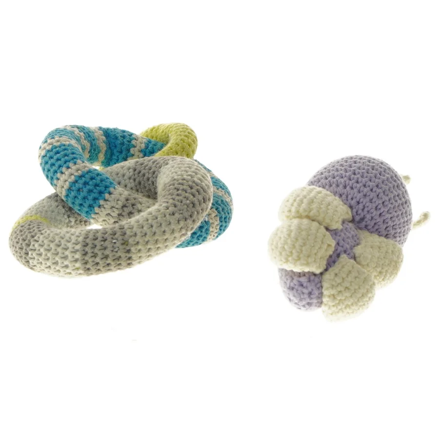 Hæklet legetøjssæt (str. 15 og 20 cm)