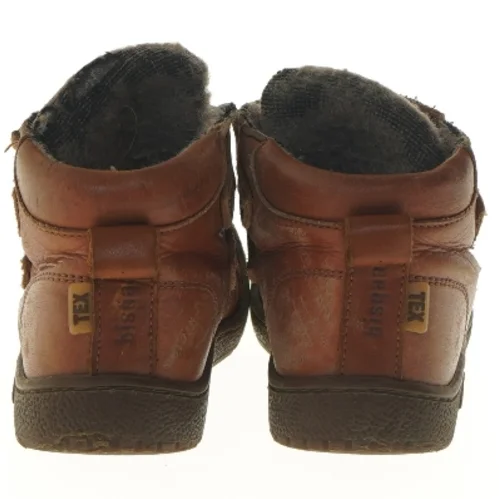 Brune børnestøvler med velcro fra bisgaard (str. 26 )