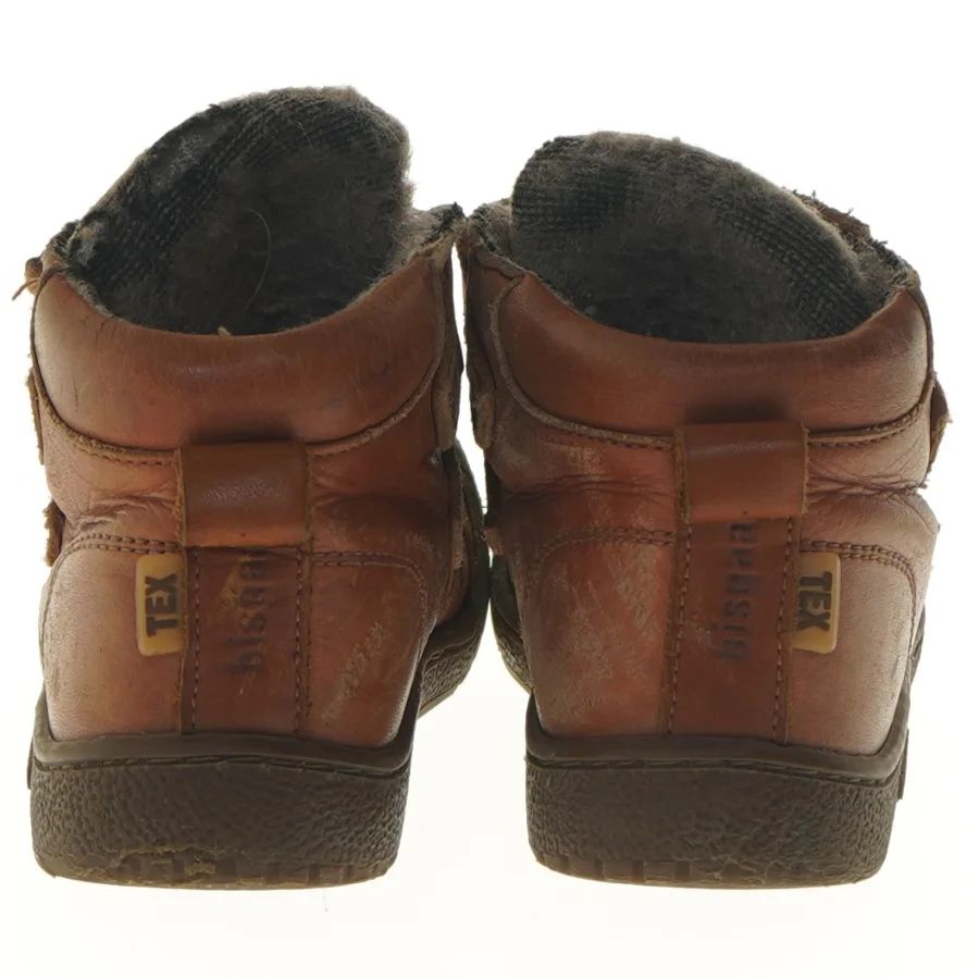 Brune børnestøvler med velcro fra bisgaard (str. 26 )