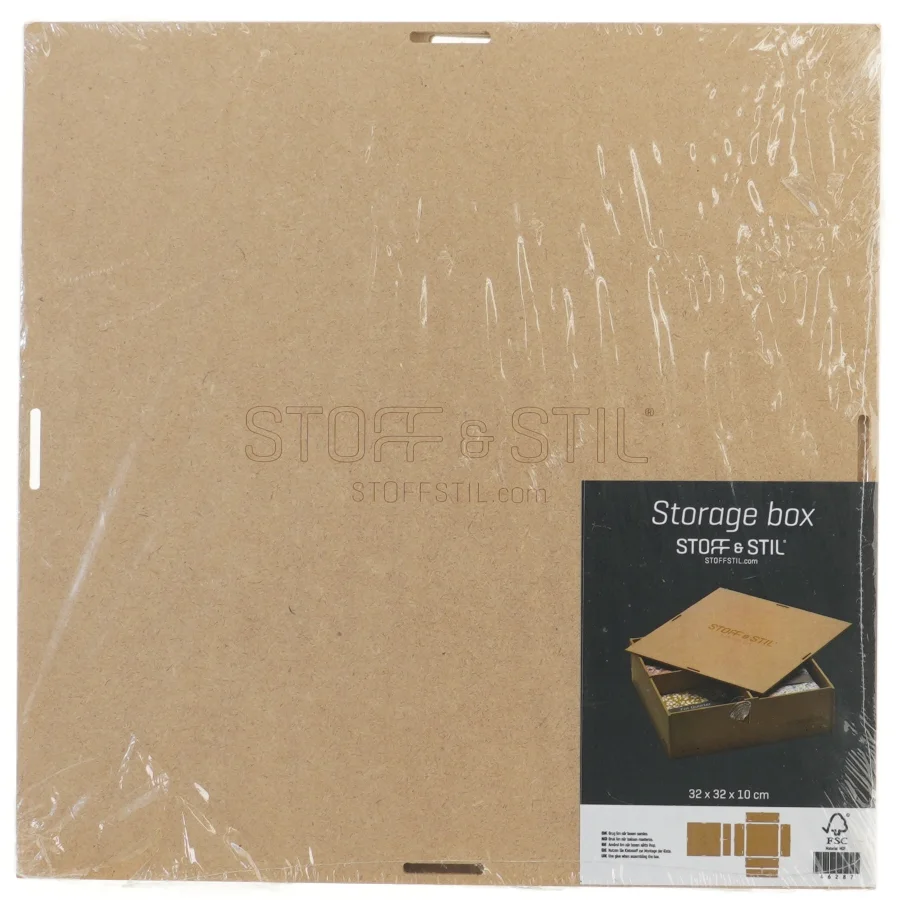 Opbevaringskasse 32x32x10 cm fra Stoff & Stil (str. 32x32x10 cm)