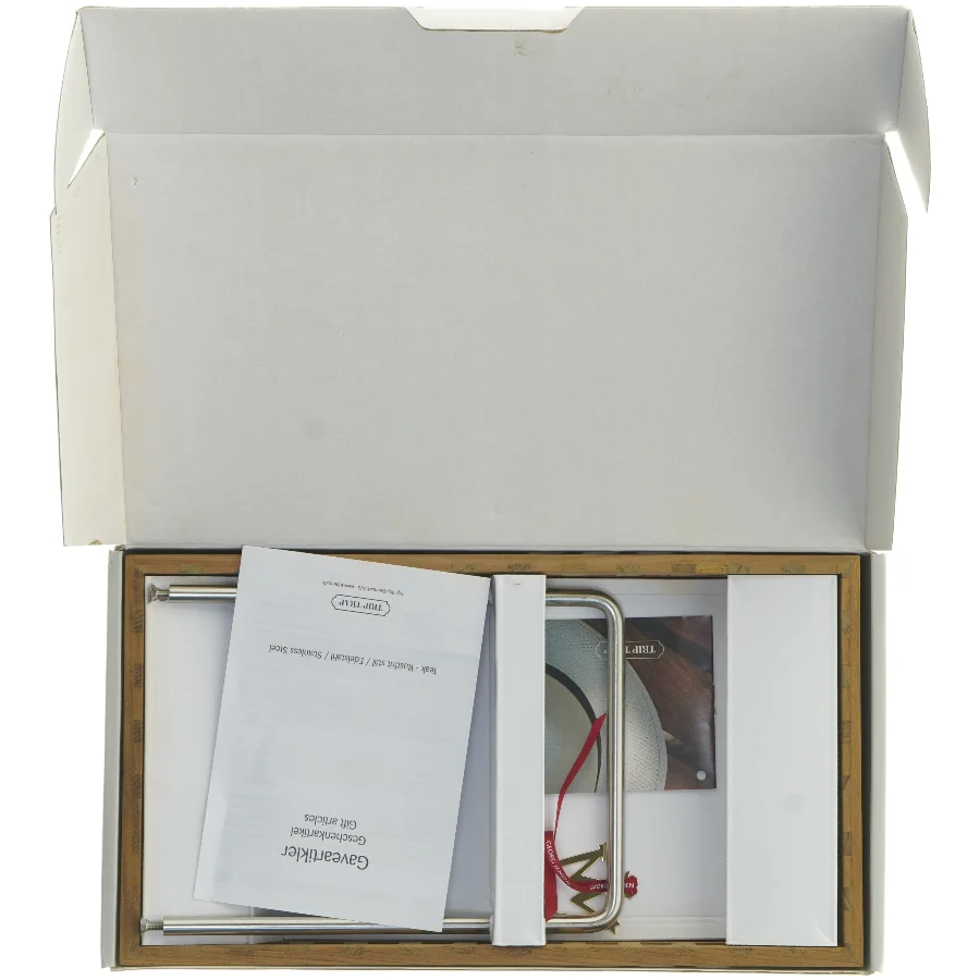 Pantry Caddy i Teak og Rustfrit Stål fra Trip Trap (str. 32,5x18 cm)