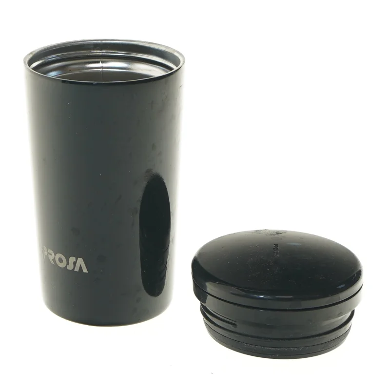 Sort termobeholder med låg fra Prosa (str. Ø 8 cm længde 15 cm)