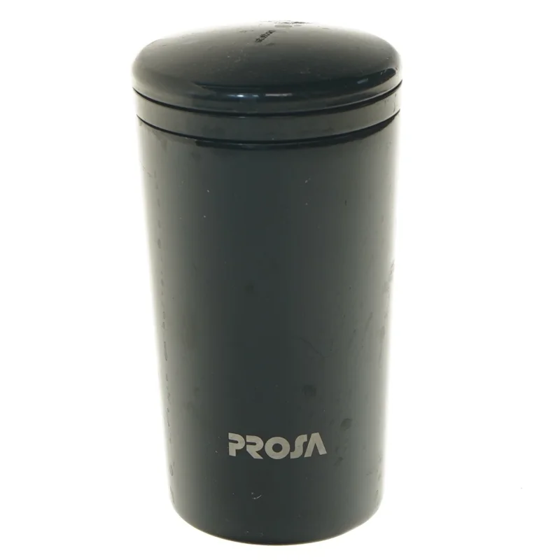 Sort termobeholder med låg fra Prosa (str. Ø 8 cm længde 15 cm)