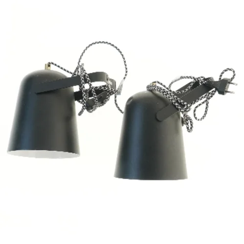 Sort pendel lamper (str. 2 stk 21 cm)