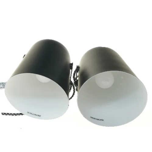 Sort pendel lamper (str. 2 stk 21 cm)