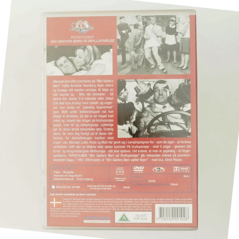 Min søsters børn på bryllupsrejse DVD fra Saga Studio med Axel Strøbye (DVD)