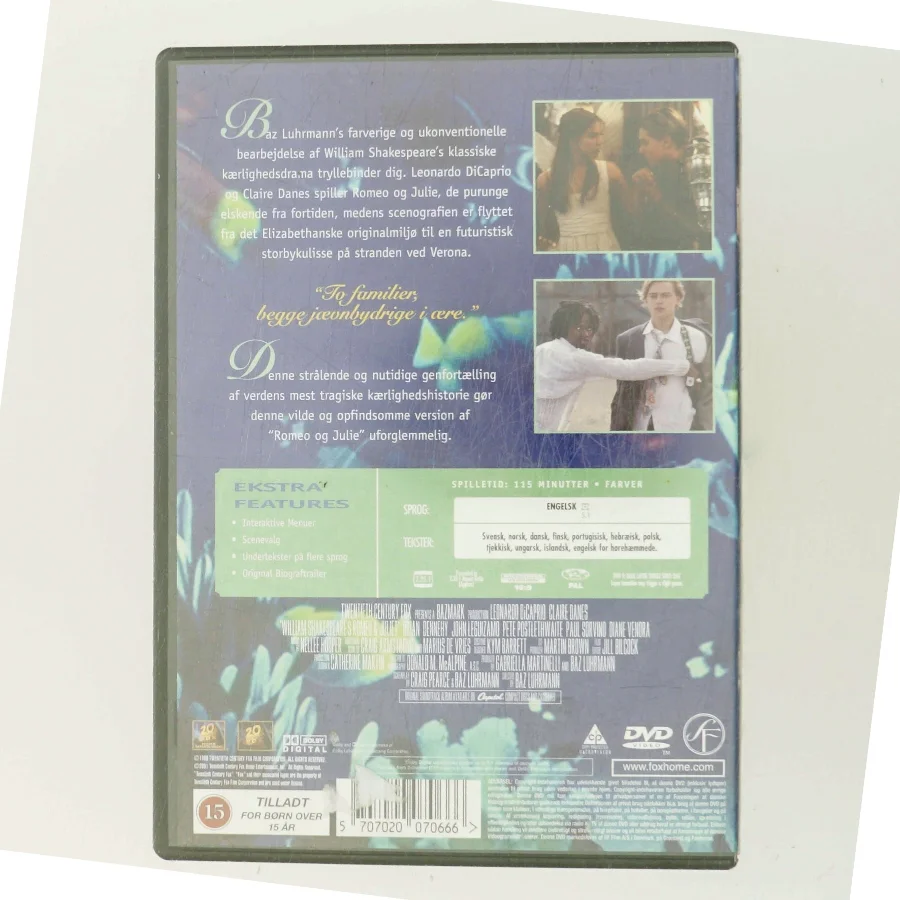 Romeo and Juliet med Leonardo DiCaprio (DVD)