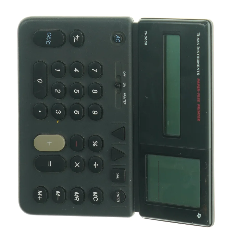 Texas Instruments TI-5038 Papirfri Printer Regnemaskine fra Texas Instruments (str. 19 x. 20 cm)