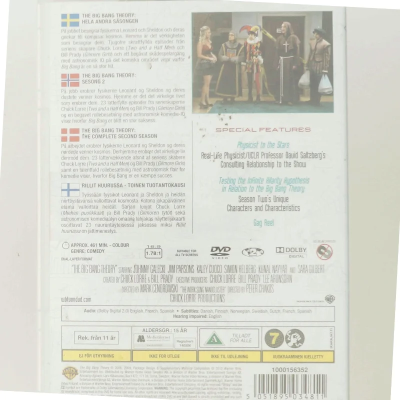 Sæson 2                                        <span class="label label-blank pull-right" style="margin-right: 3px;">Standard edition</span> med Johnny Galecki (DVD)