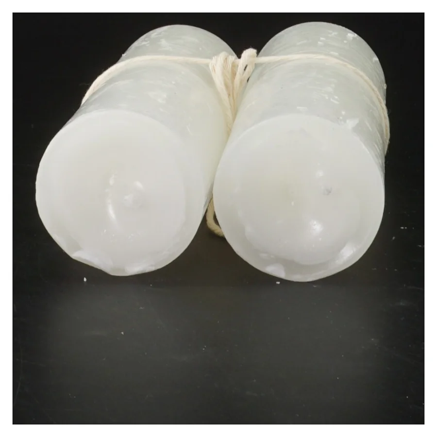 Hvide bloklys 15 cm (str. 15 cm)