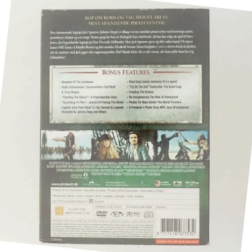 Pirates of the Caribbean 2: Dead Man's Chest (Pirates of the Caribbean 2: Død Mands Kiste) med Johnny Depp (DVD)