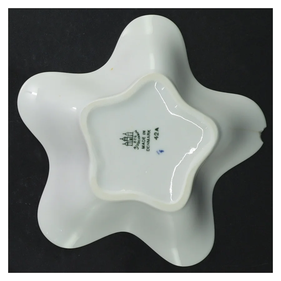 Blå Blomster Porcelænsskål fra B&G (str. Ø. 13 cm)