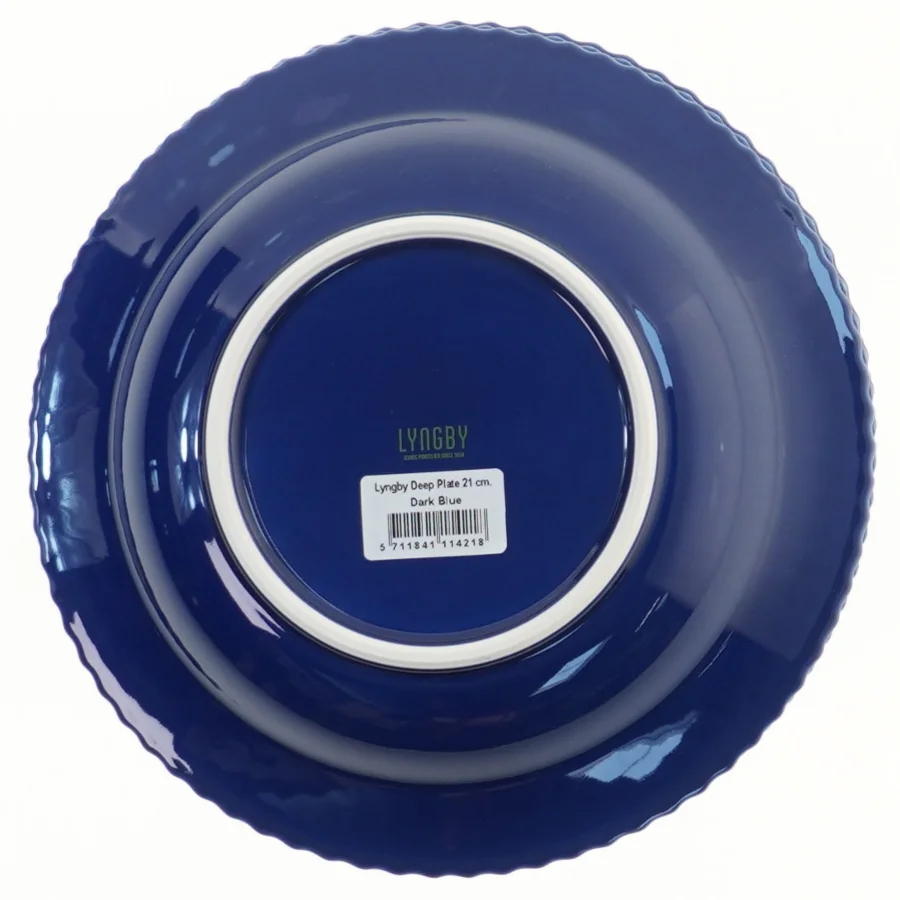 Lyngby dybe tallerkener mørkeblå 4 stk Ø21 cm fra Lyngby (str. 4 stk Ø 21 cm)