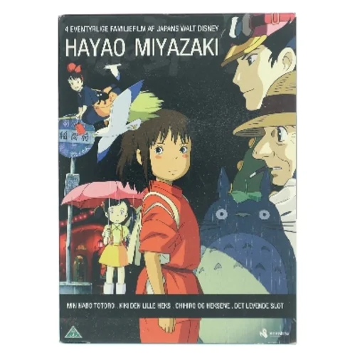 Hayao Miyazaki: 4 eventyrlige familiefilm (Box Set) (DVD) med Stemme-skuespillere i japanske originaludgaver og danske versioner (ikke specificeret på cover) (DVD)