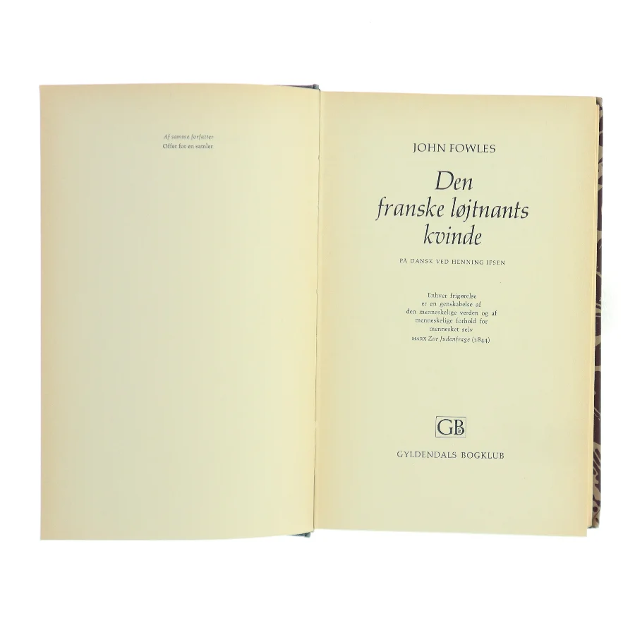 Den franske løjtnants kvinde af John Fowles (Bog)