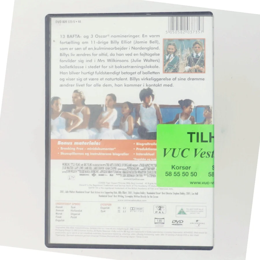 Billy Elliot DVD fra Universal med Jamie Bell (DVD)