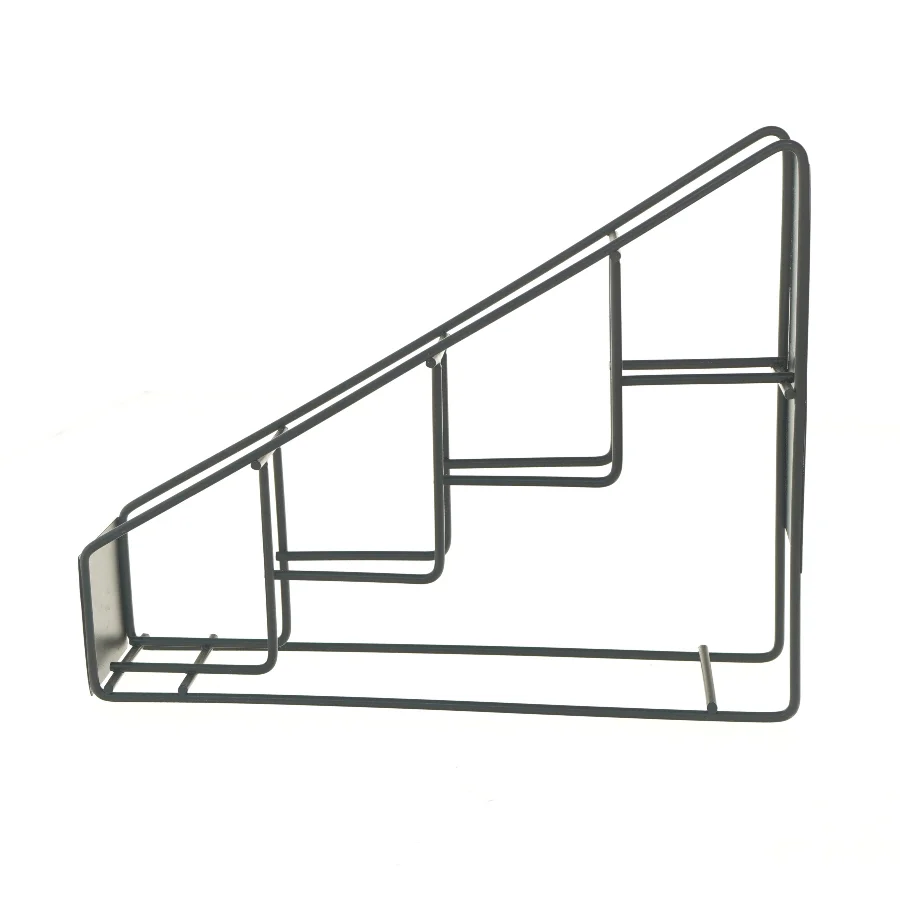 Sort metalflaskeholder til 3 flasker fra Maison Routin (str. 35x28x9 cm)