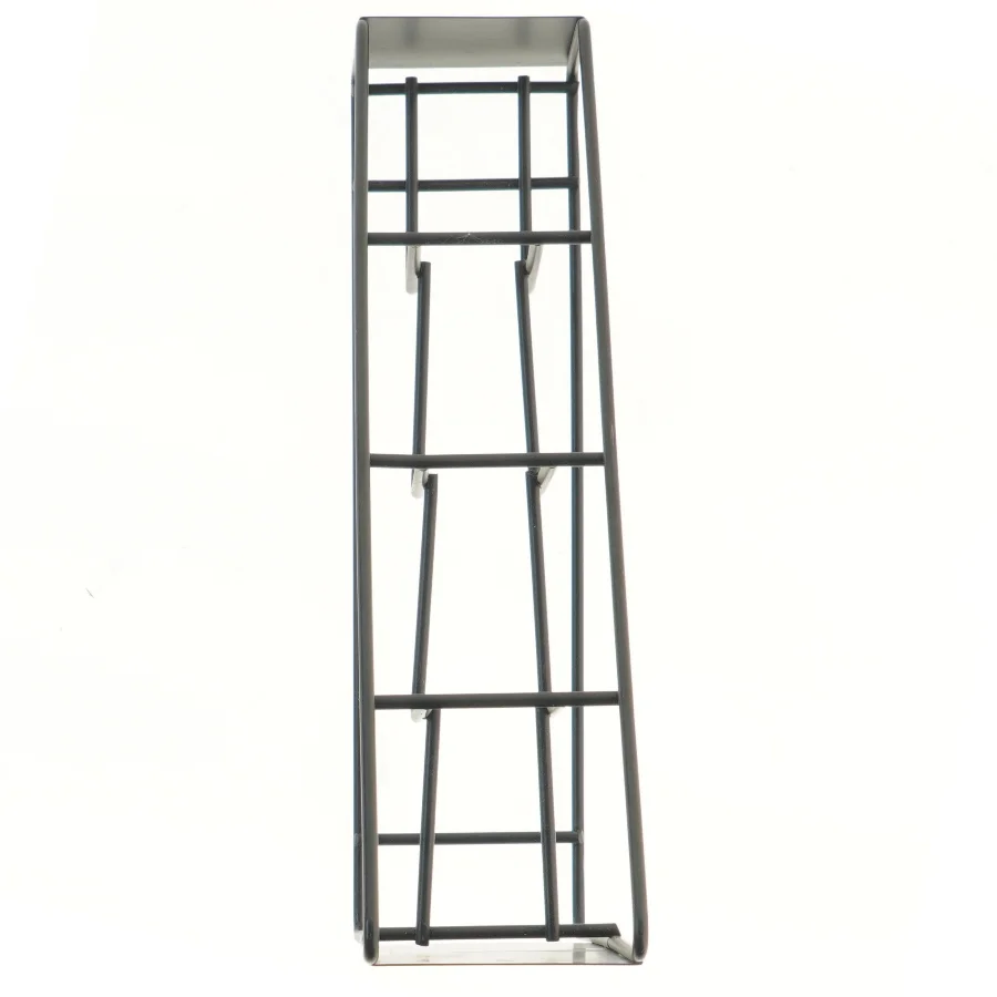 Sort metalflaskeholder til 3 flasker fra Maison Routin (str. 35x28x9 cm)