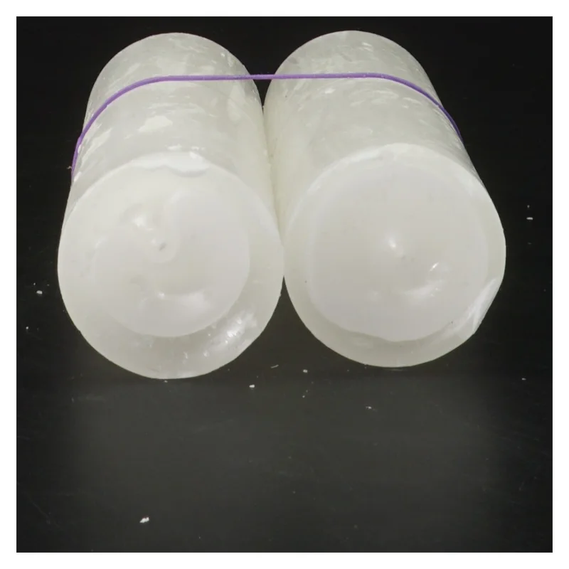 Hvide cylinderformede lys (str. 15 cm)