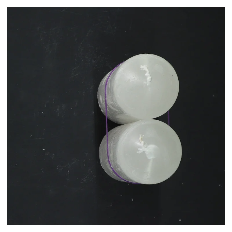 Hvide cylinderformede lys (str. 15 cm)