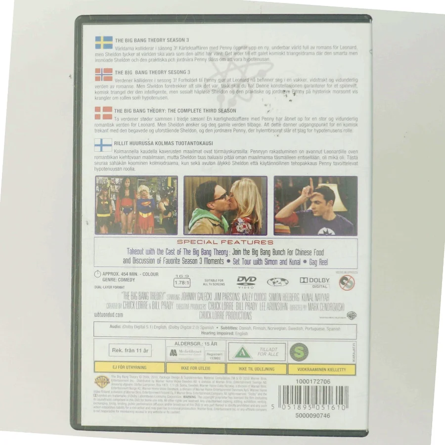 Sæson 3                                        <span class="label label-blank pull-right" style="margin-right: 3px;">Standard edition</span> med Johnny Galecki (DVD)