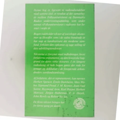 Samfundstænkning i 100 år - temaer og skikkelser