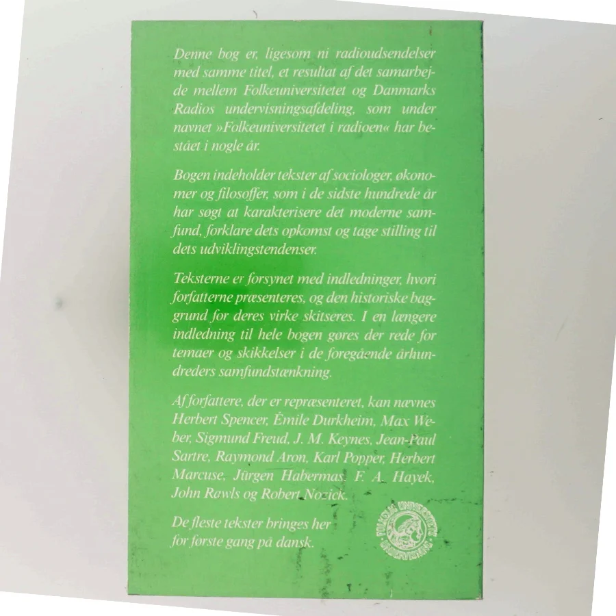 Samfundstænkning i 100 år - temaer og skikkelser