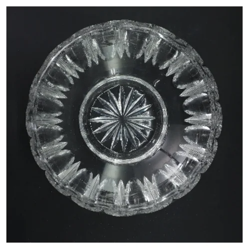 Glas skål med mønster (str. Ø 21 cm)