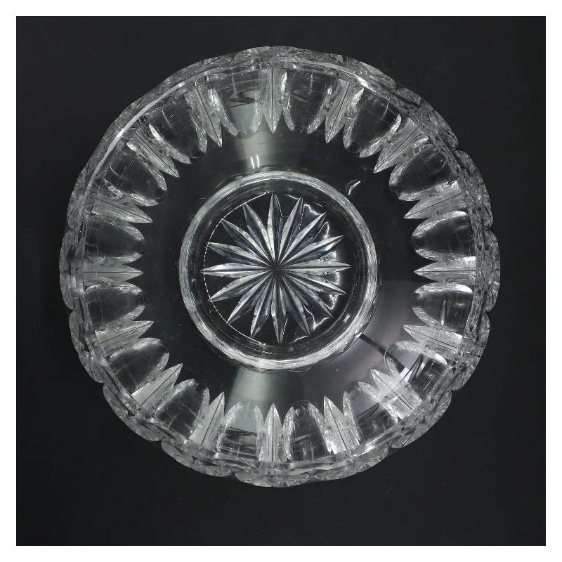 Glas skål med mønster (str. Ø 21 cm)