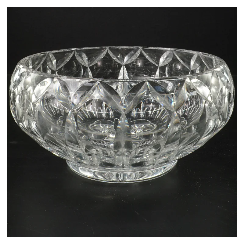 Glas skål med mønster (str. Ø 21 cm)