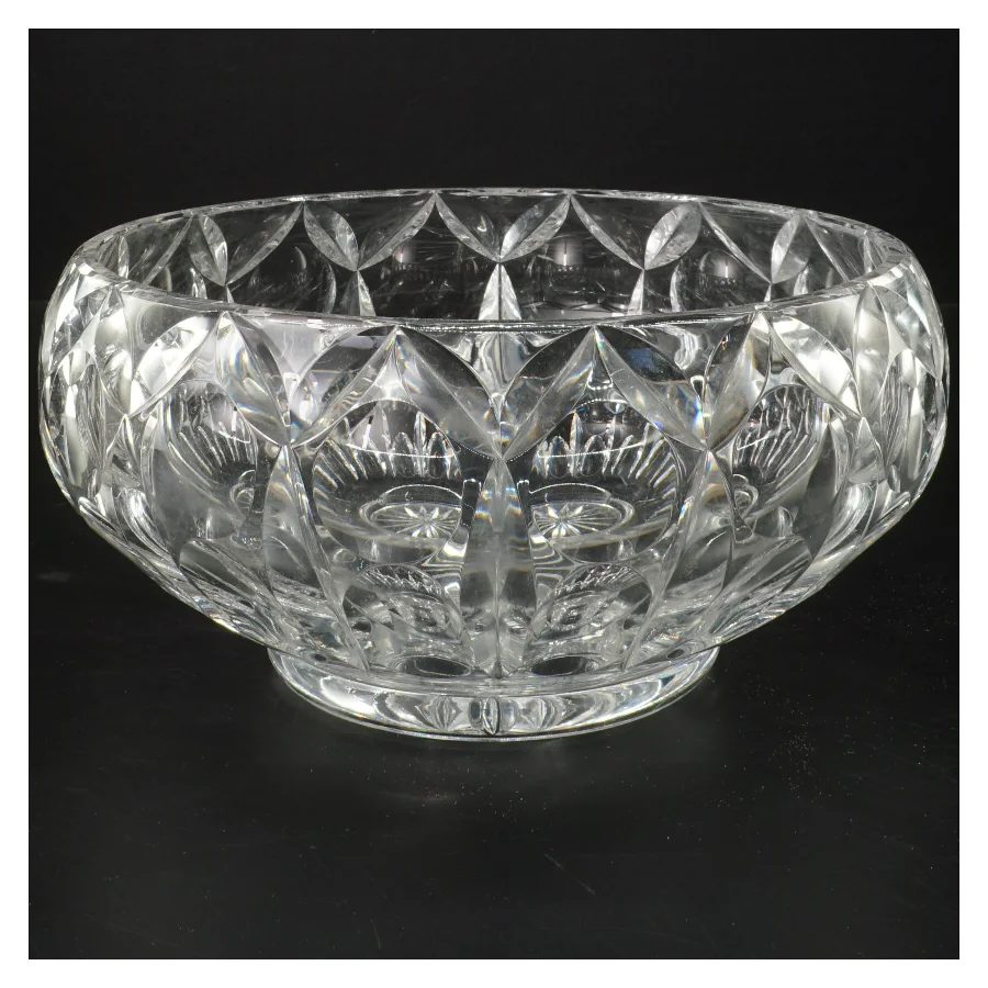 Glas skål med mønster (str. Ø 21 cm)